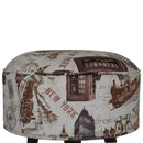 City Print Footstool