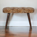 Leopard Print Deep Button Bench Artisan
