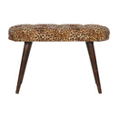 Leopard Print Deep Button Bench Artisan
