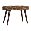 Leopard Print Deep Button Bench Artisan