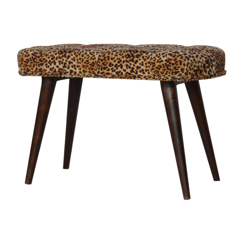 Leopard Print Deep Button Bench Artisan