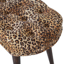 Leopard Print Deep Button Bench Artisan