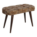 Leopard Print Deep Button Bench Artisan