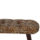 Leopard Print Deep Button Bench Artisan