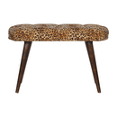 Leopard Print Deep Button Bench Artisan