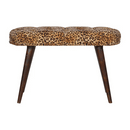 Leopard Print Deep Button Bench Artisan
