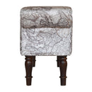 Map Printed Bedroom Bench