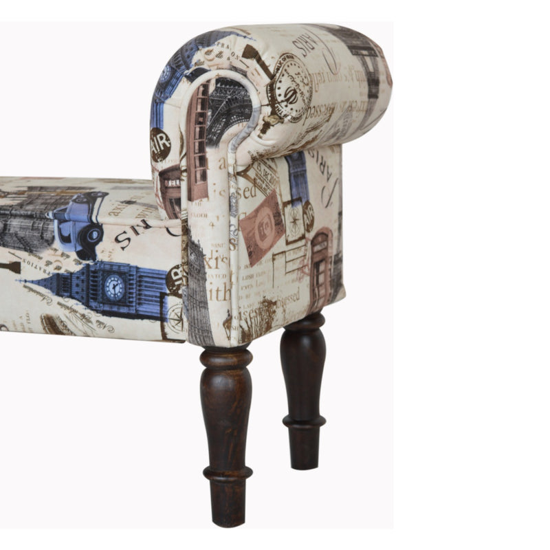 City Printed Bedroom Bench