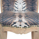 Tiger Printed Studded Chair