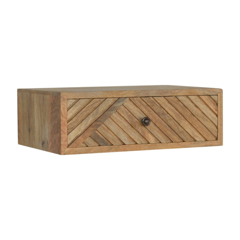 Floating Line Carved Nightstand Artisan