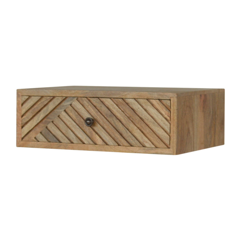 Floating Line Carved Nightstand Artisan