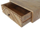 Floating Line Carved Nightstand Artisan