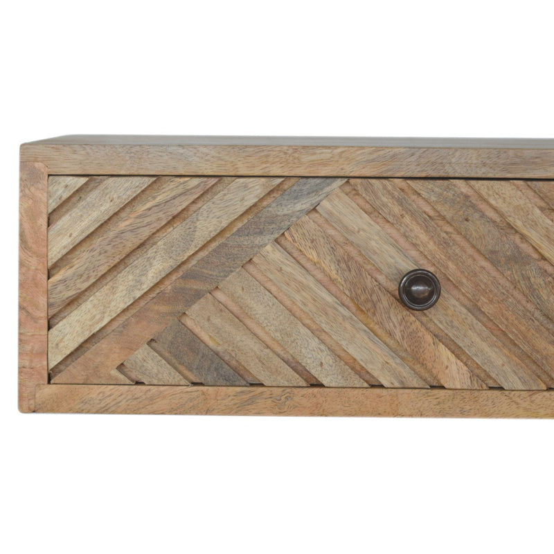 Floating Line Carved Nightstand Artisan
