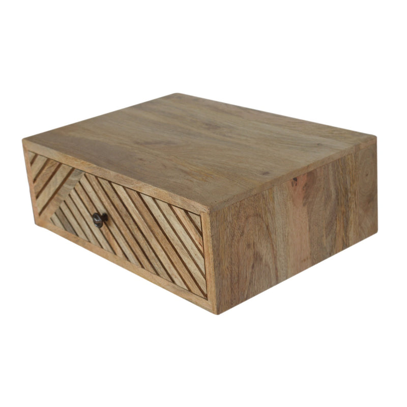 Floating Line Carved Nightstand Artisan