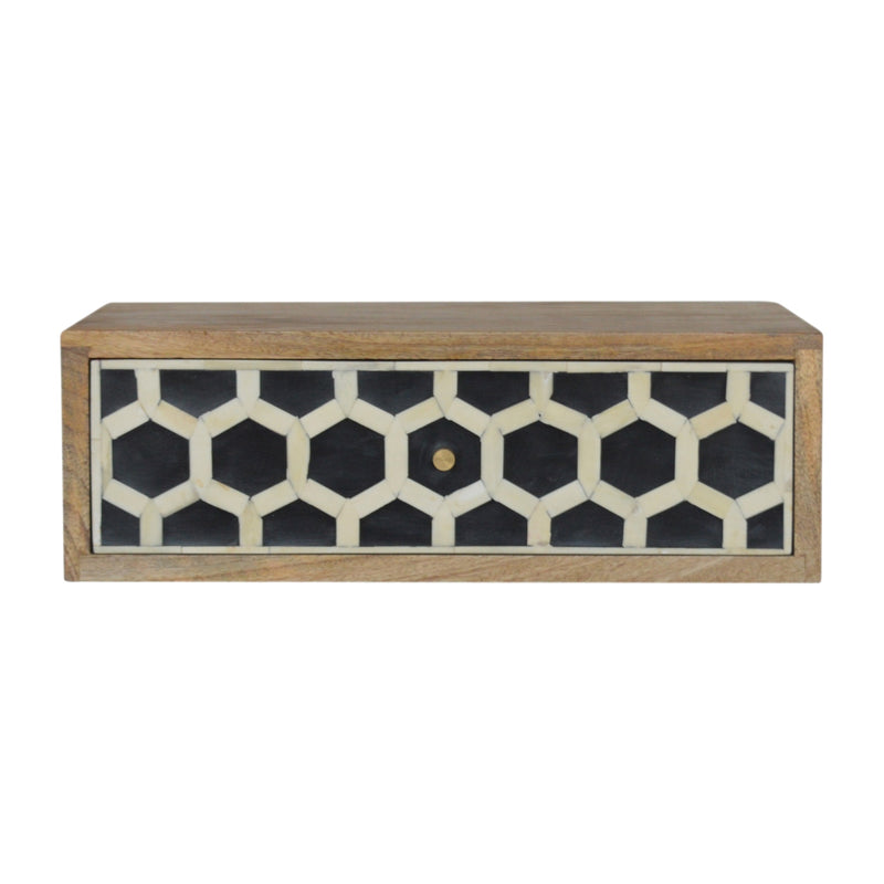 Wall Mounted Bone Inlay Nightstand