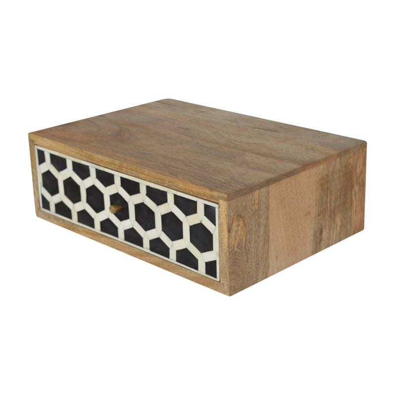 Wall Mounted Bone Inlay Nightstand