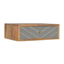 Floating Cement Brass Inlay Nightstand