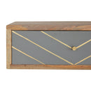 Floating Cement Brass Inlay Nightstand