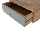 Floating Cement Brass Inlay Nightstand