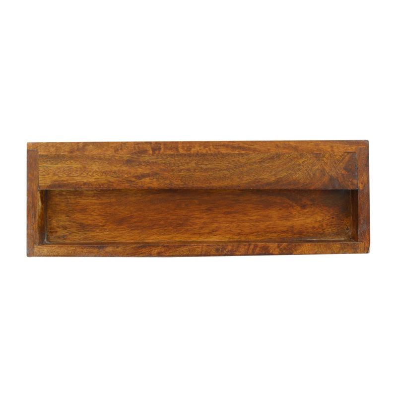 Floating Chestnut Brass Nightstand Artisan