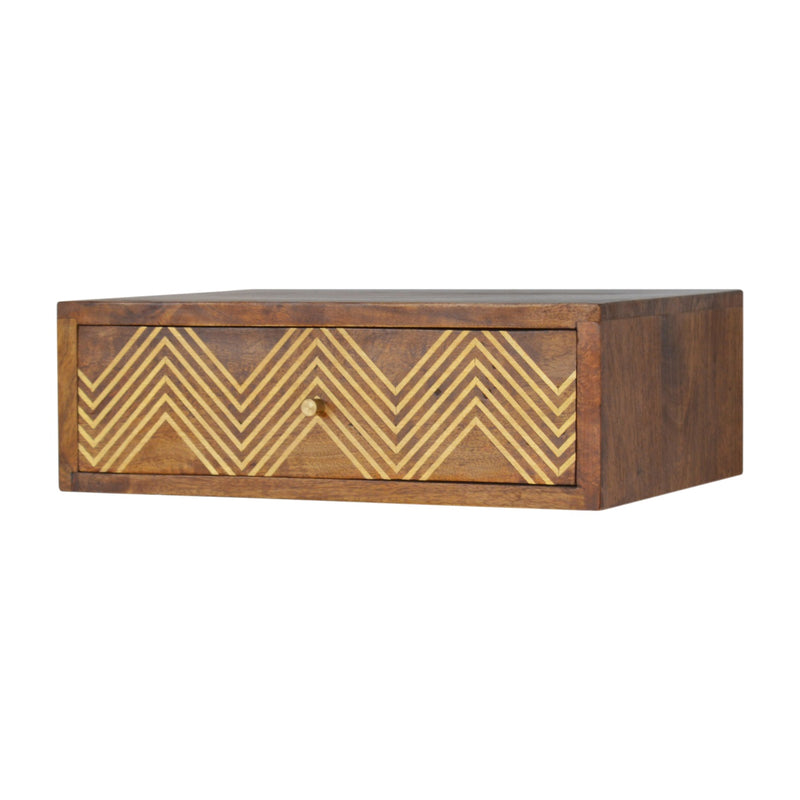 Wall Mounted Chevron Nightstand