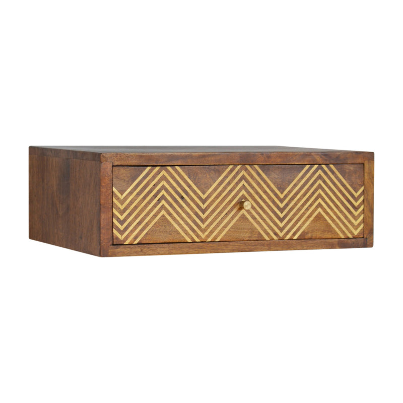 Wall Mounted Chevron Nightstand