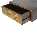 Wall Mounted Chevron Nightstand