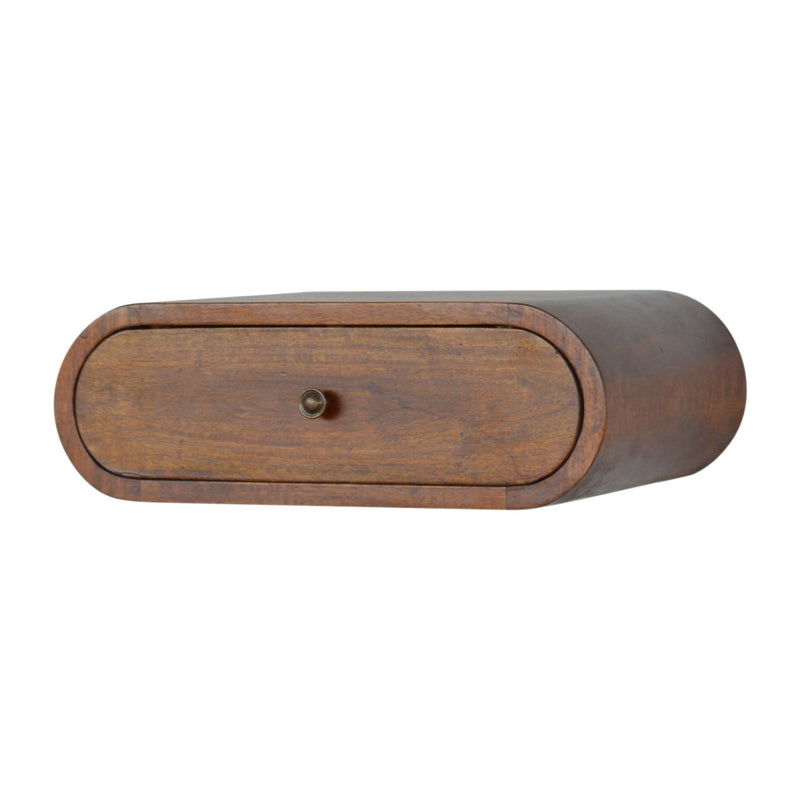 Wall Mounted Round Chestnut nightstand Artisan