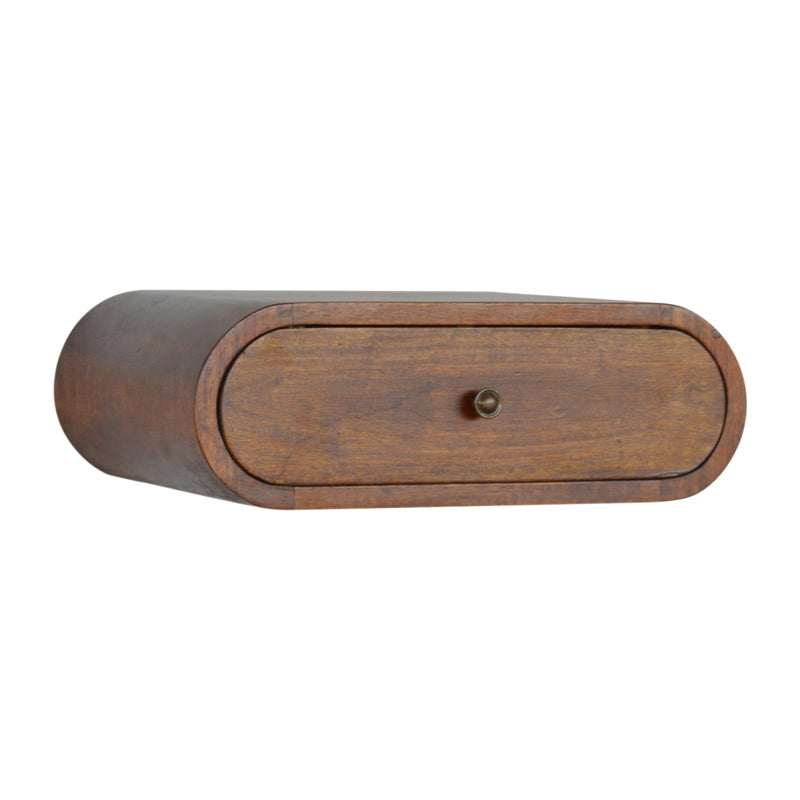 Wall Mounted Round Chestnut nightstand Artisan