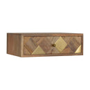 Wall Mounted Brass Inlay Nightstand Artisan