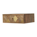 Wall Mounted Brass Inlay Nightstand Artisan