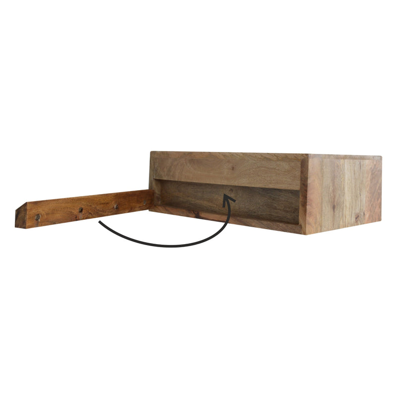Wall Mounted Brass Inlay Nightstand Artisan