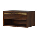 Floating Brass Handle Nightstand