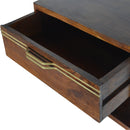 Floating Brass Handle Nightstand