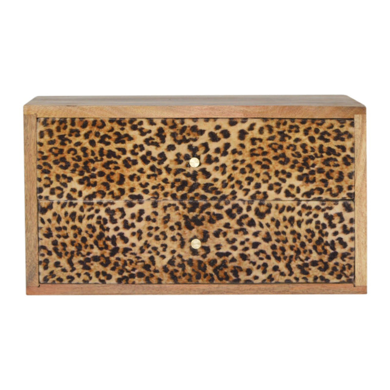 Wall Leopard Print Nightstand