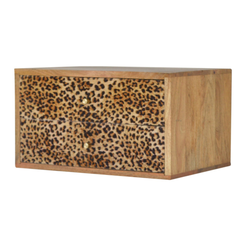 Wall Leopard Print Nightstand