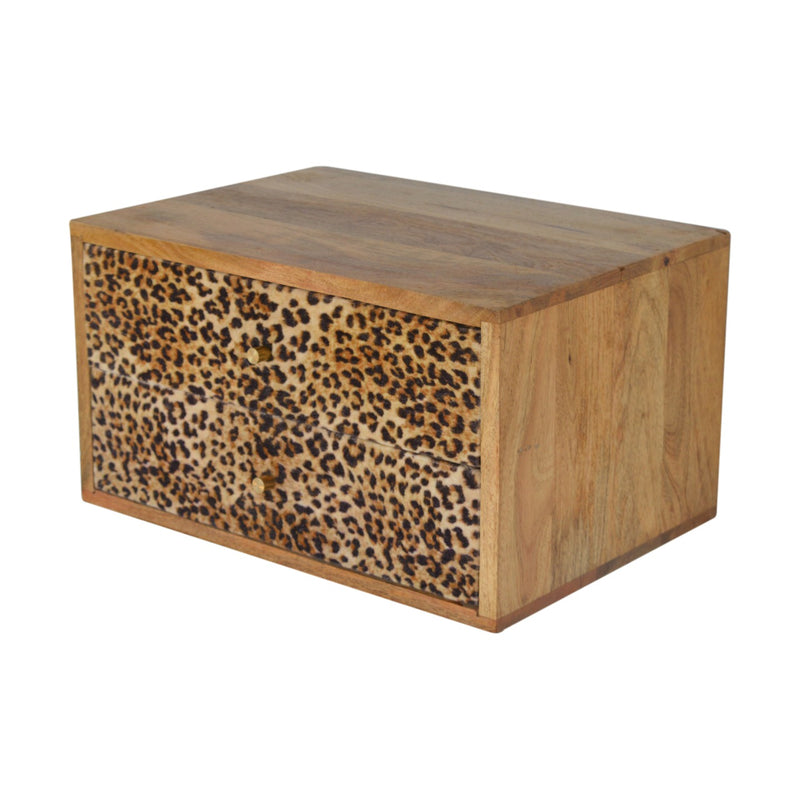 Wall Leopard Print Nightstand