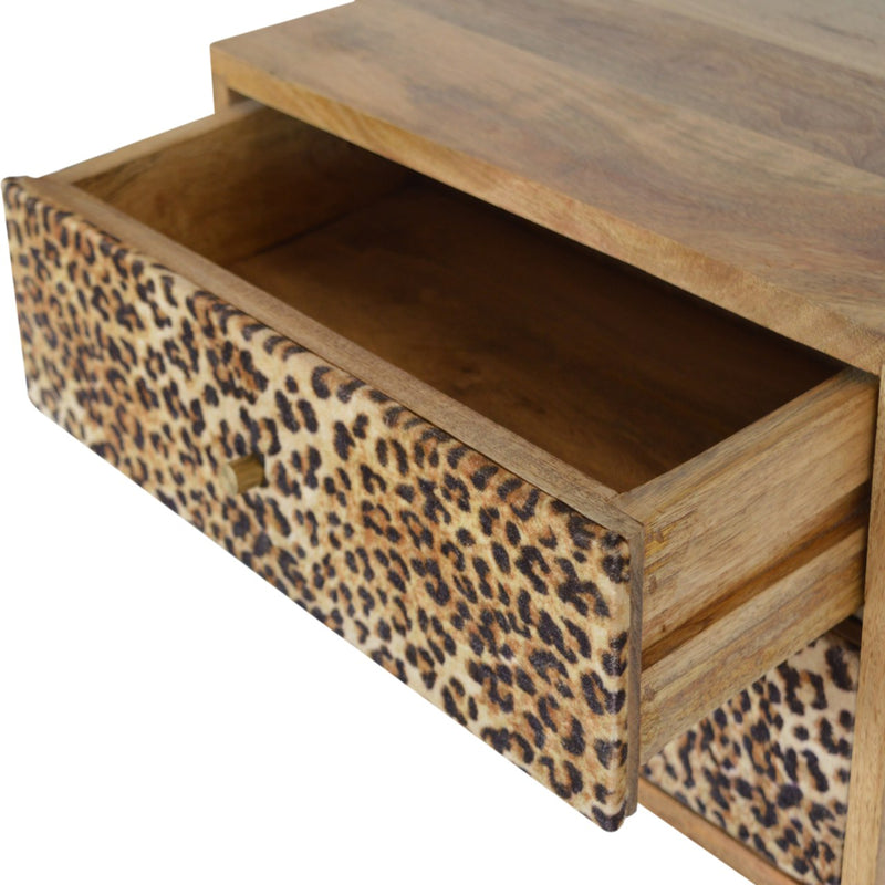 Wall Leopard Print Nightstand