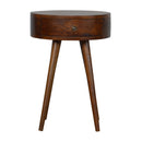 Nordic Chestnut Circular nightstand Artisan