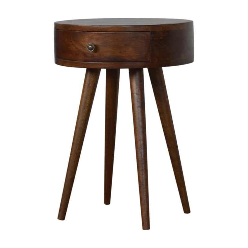 Nordic Chestnut Circular nightstand Artisan