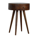 Nordic Chestnut Circular nightstand Artisan