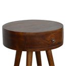 Nordic Chestnut Circular nightstand Artisan