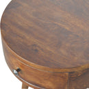 Nordic Chestnut Circular nightstand Artisan