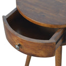 Nordic Chestnut Circular nightstand Artisan