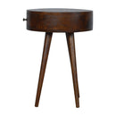 Nordic Chestnut Circular nightstand Artisan