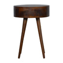 Nordic Chestnut Circular nightstand Artisan