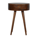 Nordic Chestnut Circular nightstand Artisan