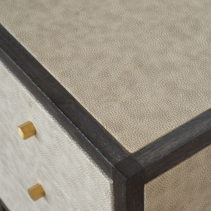 Faux Leather Nightstand Artisan