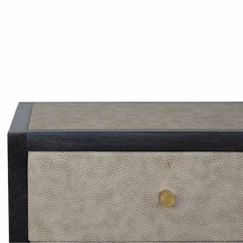 Faux Leather Nightstand Artisan