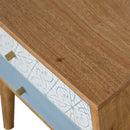 Blue Patterned Nightstand